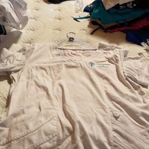 White Urbane Ultimate scrub top